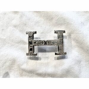 Authentic Vintage Hermes Silver Touareg H belt buckle